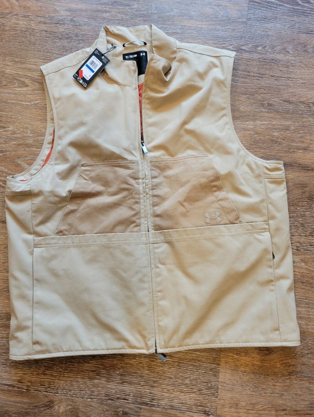 New Mens Xl Under Armour Utility/Hunting Quilted Vest Brown
